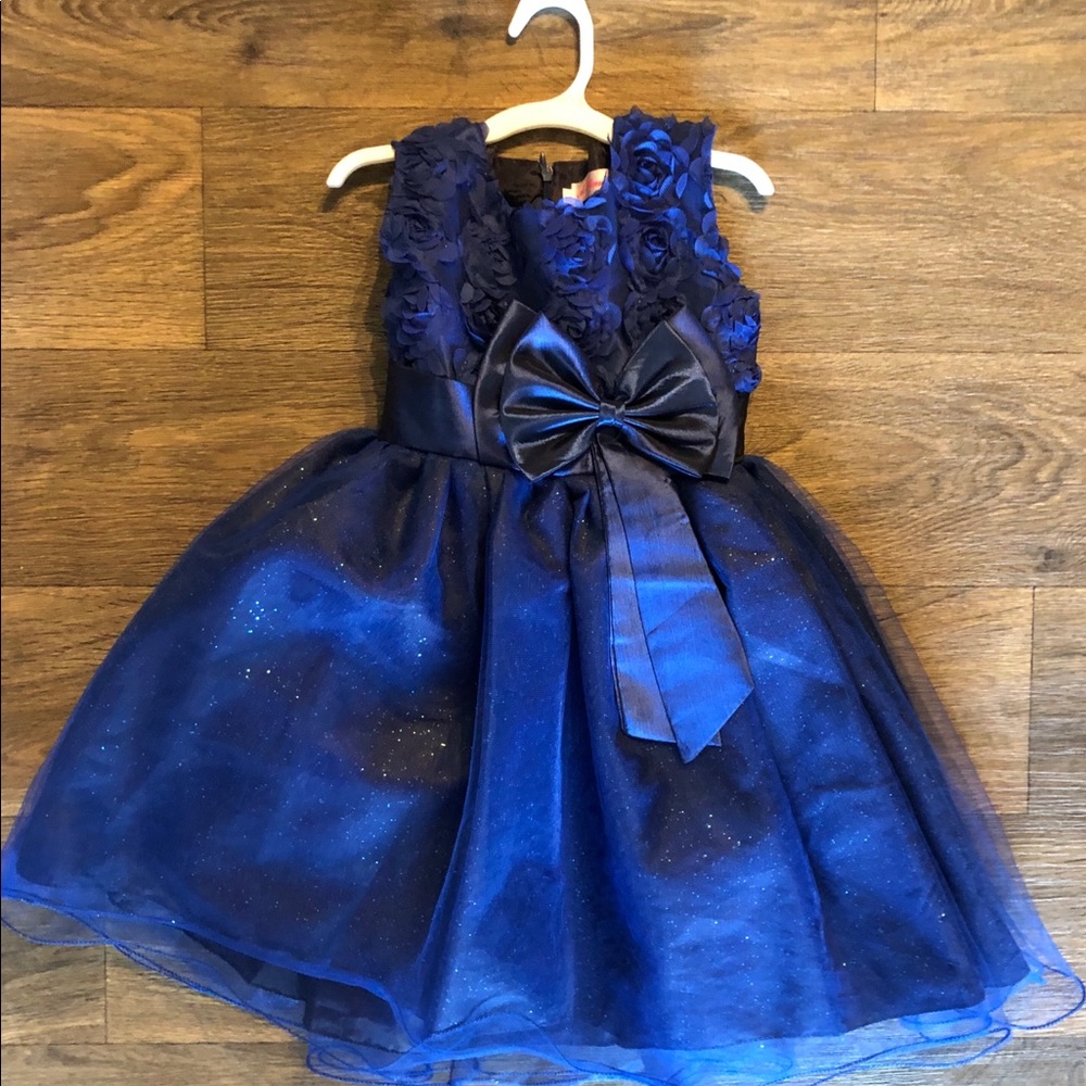 Ai Meng Baby little girls blue party dress